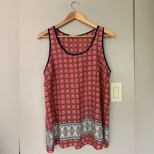 Boutique patterned tank top